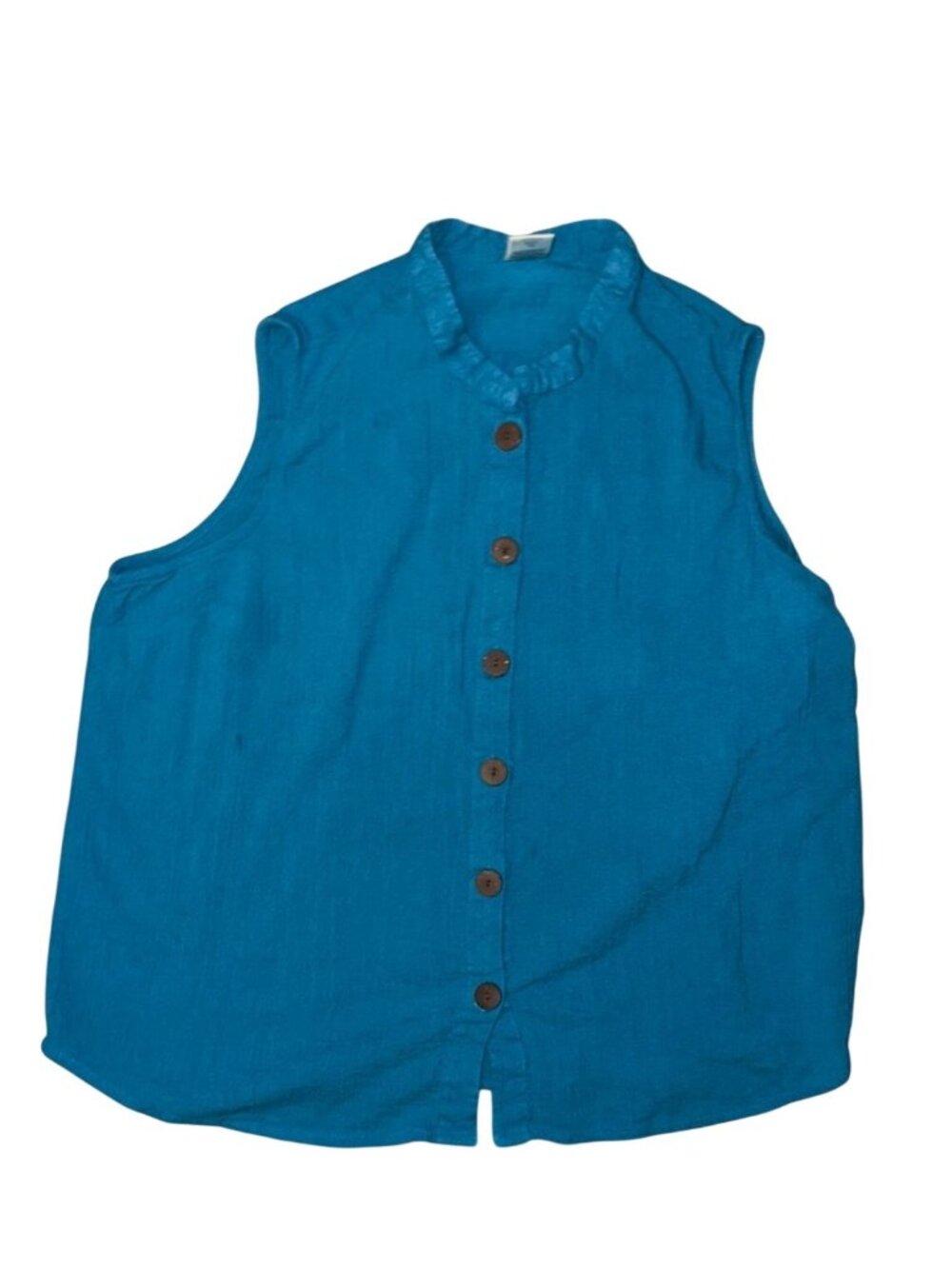Blair 2XL Womens Teal Sleeveless Top & Pants Set 100% Cotton - Picture 2 of 8